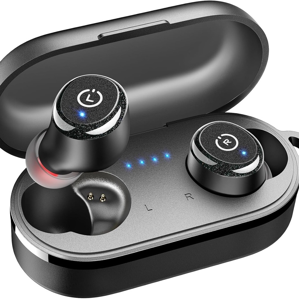 TOZO T10 Bluetooth 5.3 Wireless Earbuds with Wireless Charging Case Black